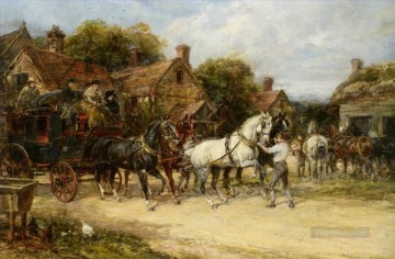 馬を変えるヘイウッド・ハーディの狩猟 Oil Paintings